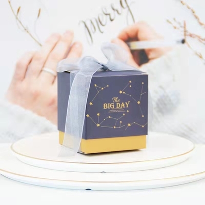128gsm do 350gsm Wedding Favor Cake Box Pudełka na prezent dla nowożeńców z jedwabiem