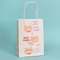 120gsm Bear Print Recyklingowe torby papierowe Kraft Niestandardowa torba papierowa na zakupy na żywność