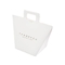 Niestandardowe logo Białe torby papierowe Kraft Present 9,5 * 9 * 12 cm Francuska torba na prezenty ze wstążką