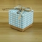 Check Patterns Chocolate Candy Paper Square Box 260gsm Pudełko na prezent weselny