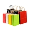 15x8x21cm fluorescencyjne kolorowe papierowe torby na zakupy z logo