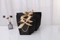 Tłoczone logo Jasnozielona kosmetyczna torba na zakupy Muszka wstążka Biała torba na prezent