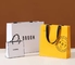 Buty Niestandardowe papierowe torby na zakupy Brązowe Srebrne Torby z kości słoniowej 250gsm