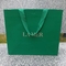 Zielone kosmetyczne torby papierowe z logo OEM