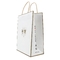 Białe, brązowe papierowe torby na zakupy o gramaturze 250 g / m2 z uchwytami